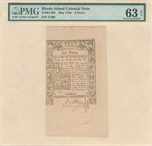 Colonial Currency - May 1786 - Paper Money